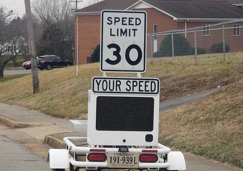 Neighborhood Speed Detector Sign